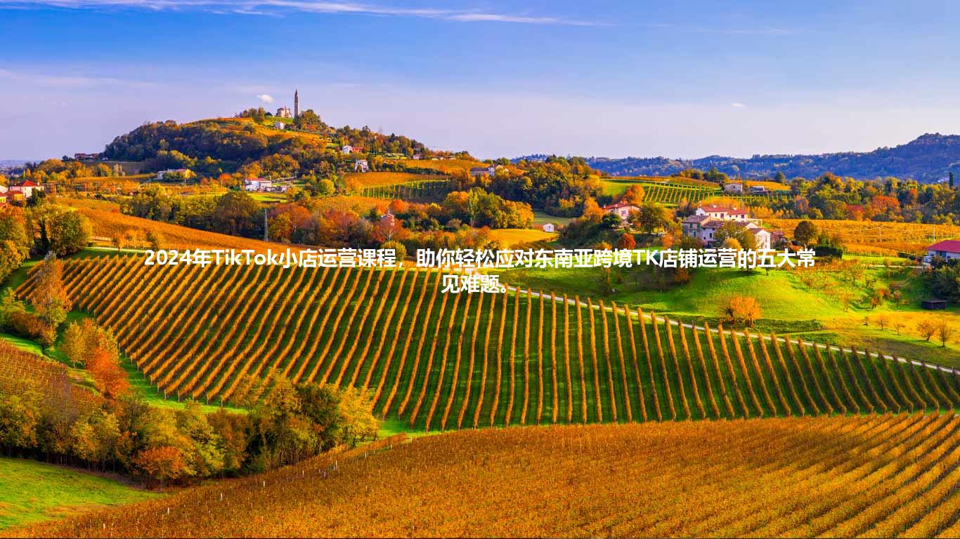 2024年TikTok小店运营课程，助你轻松应对东南亚跨境TK店铺运营的五大常见难题。