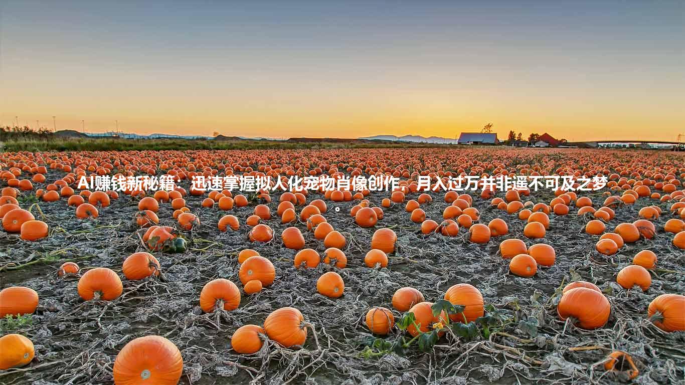 AI赚钱新秘籍：迅速掌握拟人化宠物肖像创作，月入过万并非遥不可及之梦。