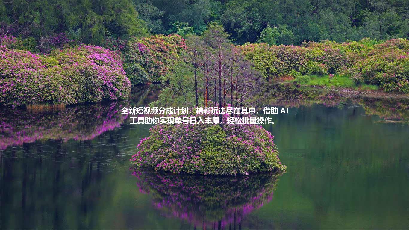 全新短视频分成计划，精彩玩法尽在其中，借助 AI 工具助你实现单号日入丰厚，轻松批量操作。