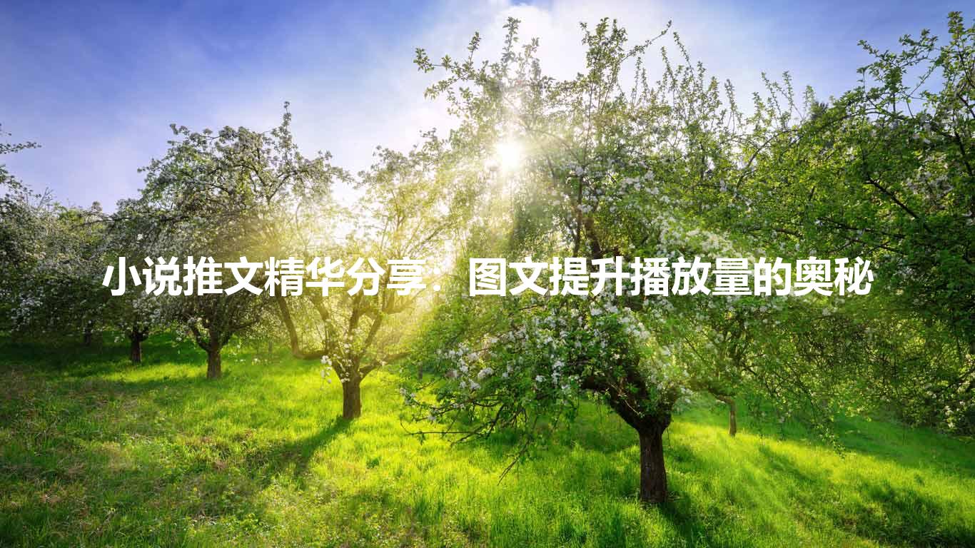 小说推文精华分享：图文提升播放量的奥秘