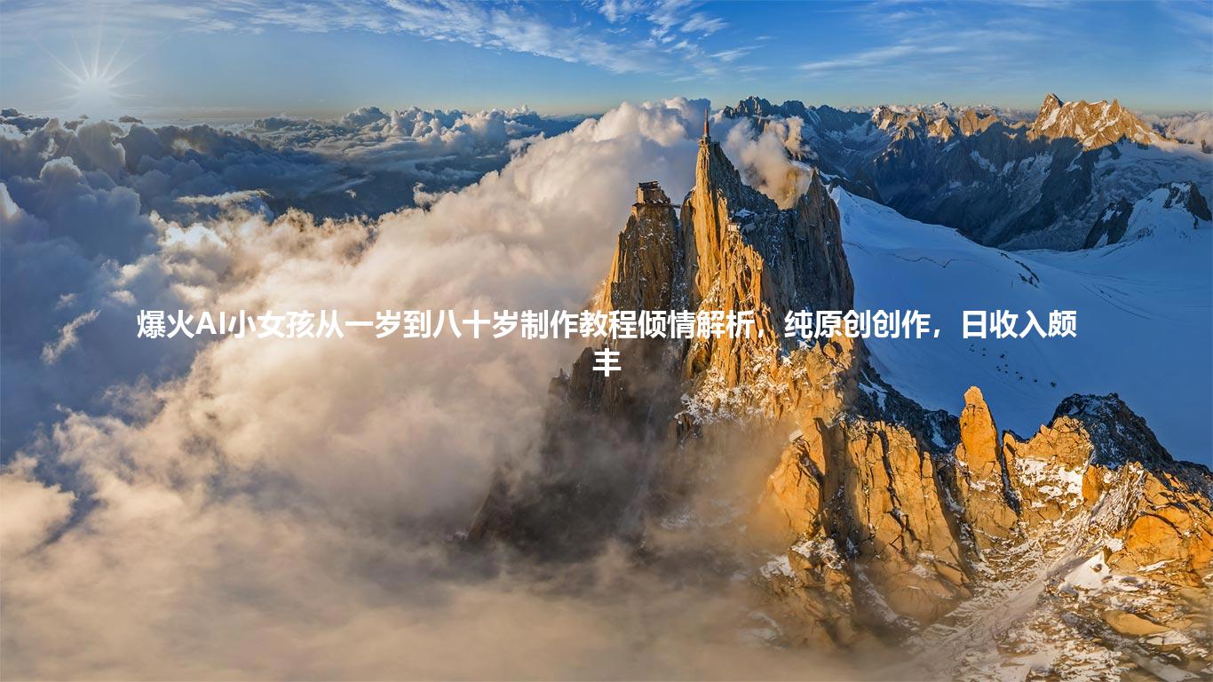 爆火AI小女孩从一岁到八十岁制作教程倾情解析，纯原创创作，日收入颇丰