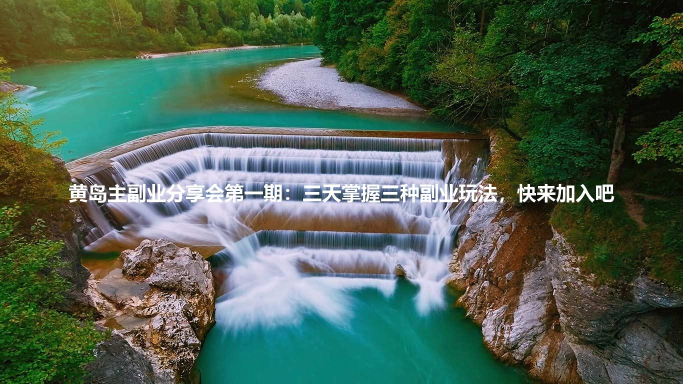 黄岛主副业分享会第一期：三天掌握三种副业玩法，快来加入吧