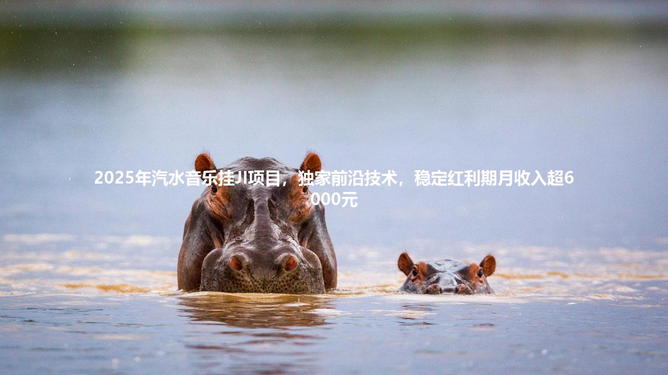 2025年汽水音乐挂JI项目，独家前沿技术，稳定红利期月收入超6000元