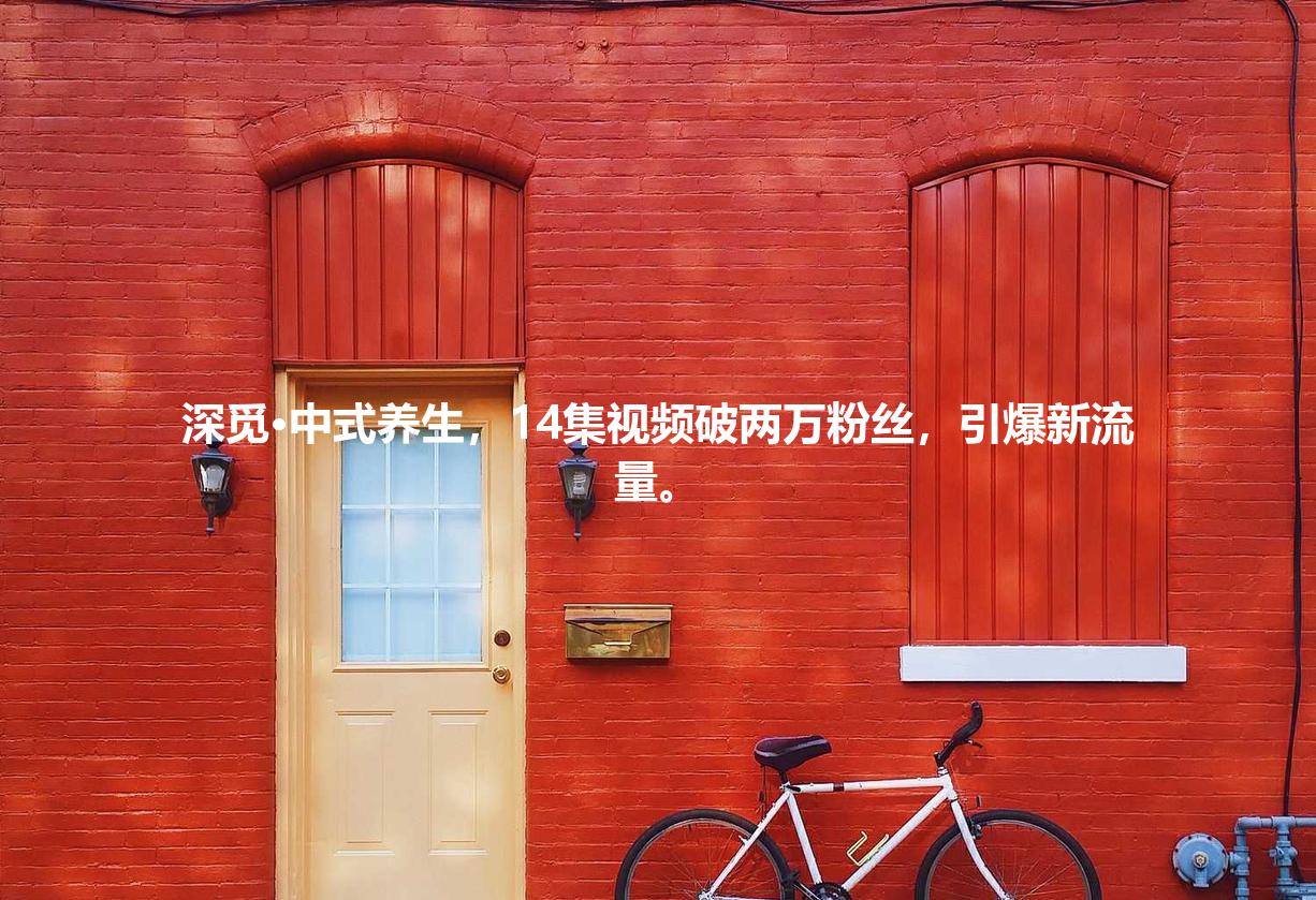 深觅·中式养生，14集视频破两万粉丝，引爆新流量。