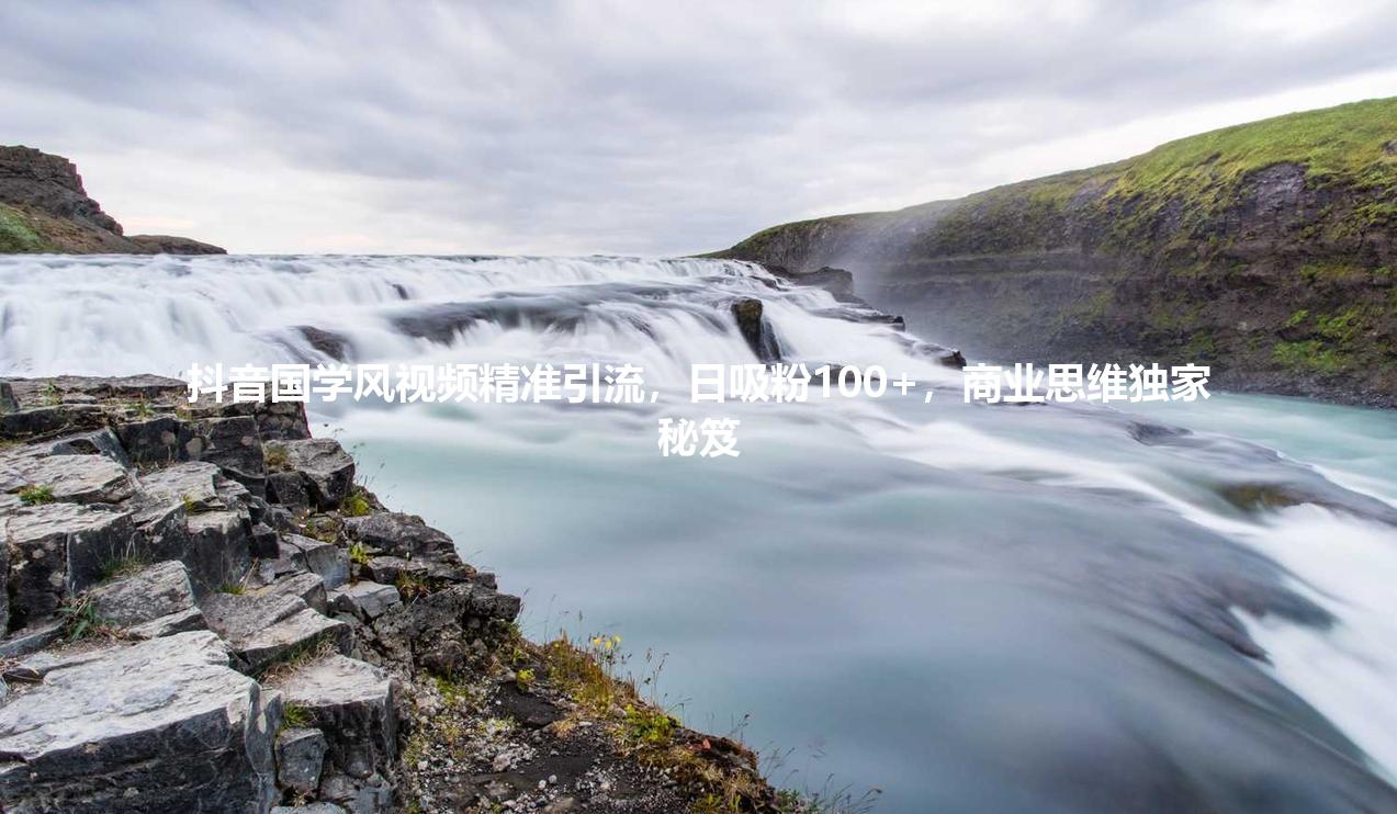 抖音国学风视频精准引流，日吸粉100+，商业思维独家秘笈