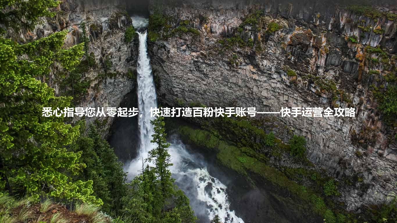 悉心指导您从零起步，快速打造百粉快手账号——快手运营全攻略