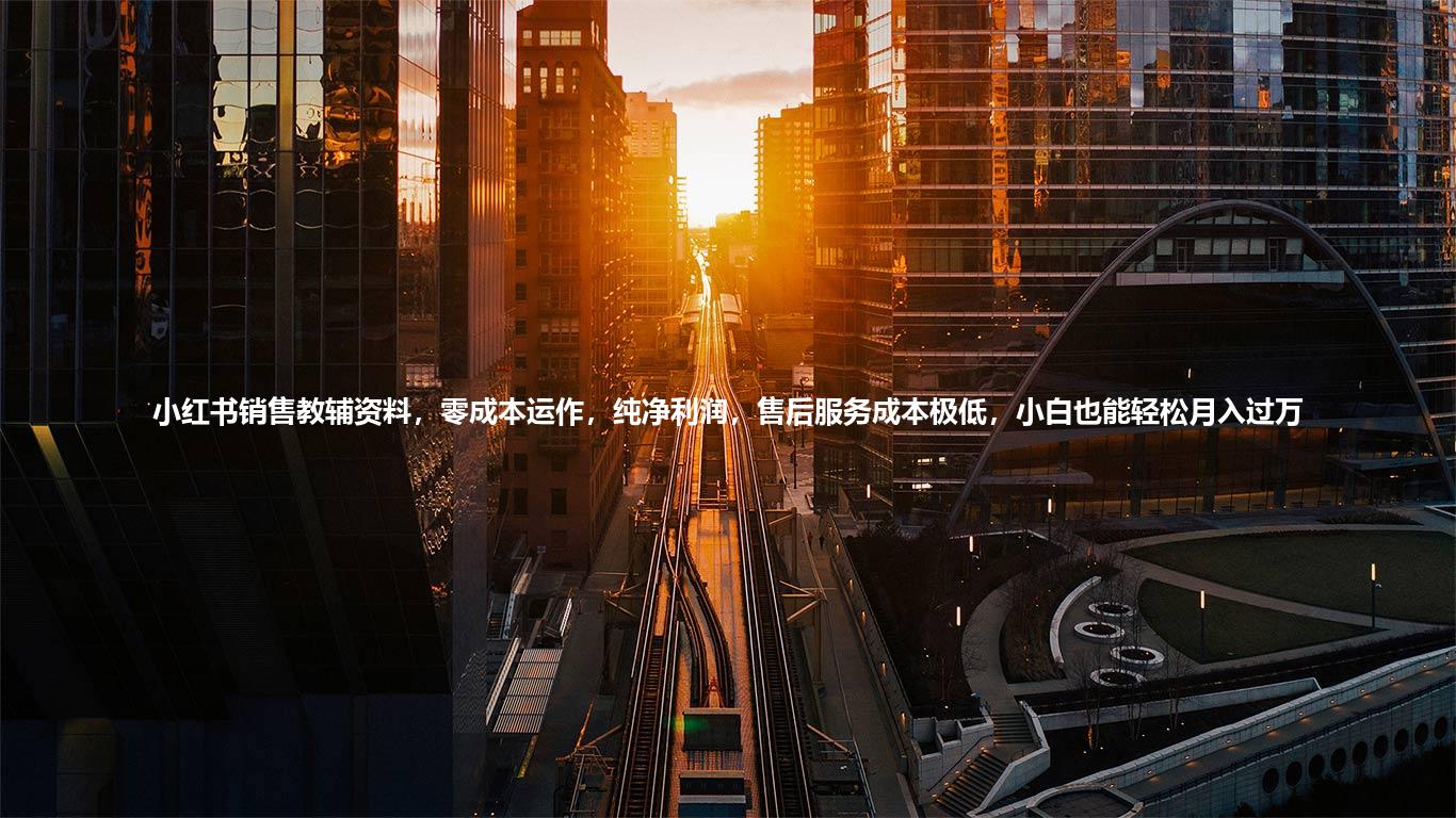 小红书销售教辅资料,零成本运作,纯净利润,售后服务成本极低,小白也能轻松月入过万