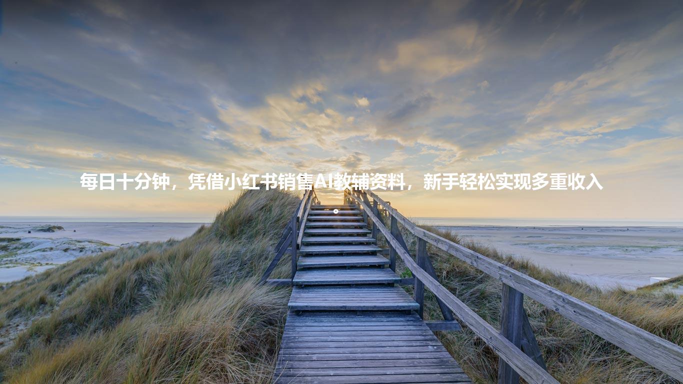 每日十分钟,凭借小红书销售AI教辅资料,新手轻松实现多重收入。