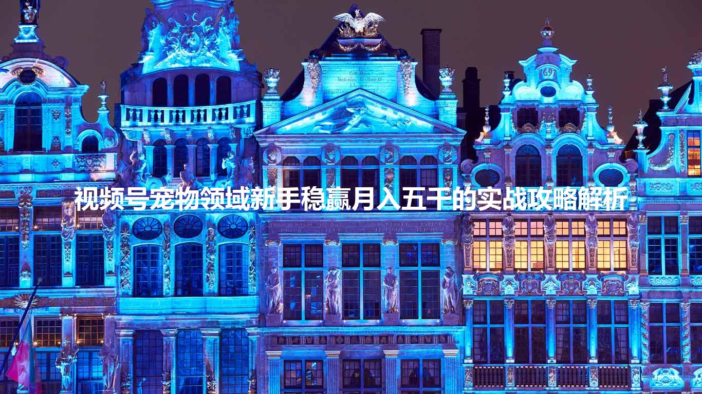 视频号宠物领域新手稳赢月入五千的实战攻略解析