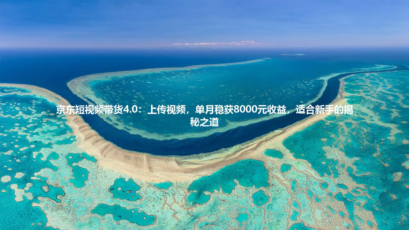 京东短视频带货4.0:上传视频,单月稳获8000元收益,适合新手的揭秘之道