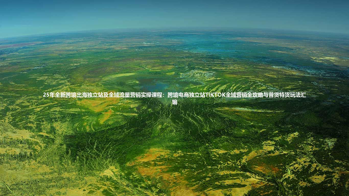25年全新跨境出海独立站及全域流量营销实操课程:跨境电商独立站TIKTOK全域营销全攻略与普货特货玩法汇编