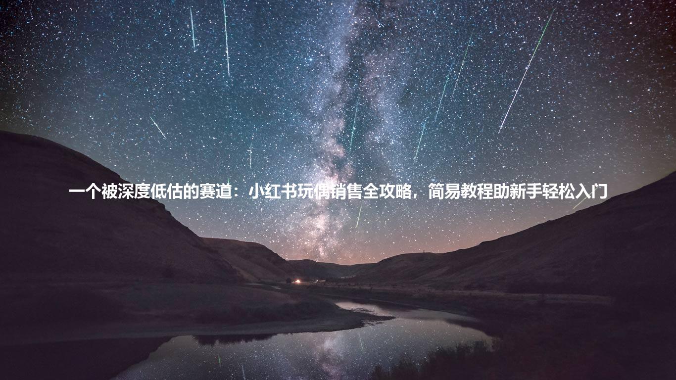 一个被深度低估的赛道:小红书玩偶销售全攻略,简易教程助新手轻松入门