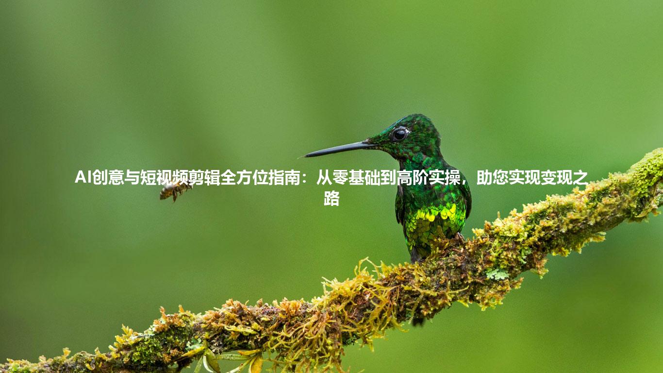 AI创意与短视频剪辑全方位指南:从零基础到高阶实操,助您实现变现之路