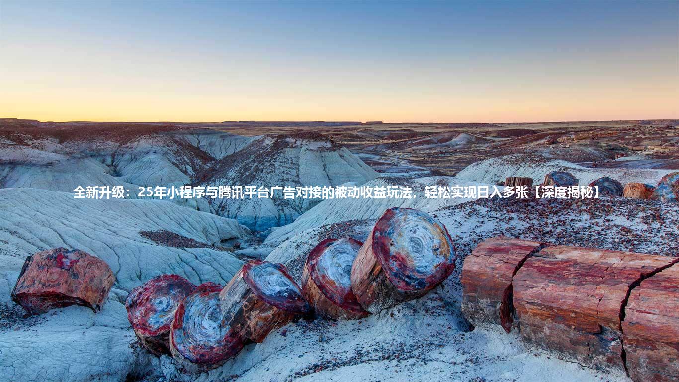 全新升级:25年小程序与腾讯平台广告对接的被动收益玩法,轻松实现日入多张【深度揭秘】