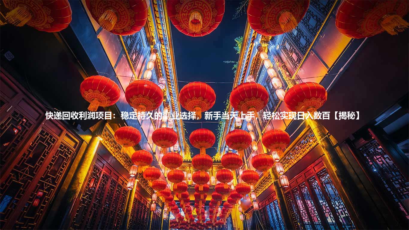 快递回收利润项目:稳定持久的副业选择,新手当天上手,轻松实现日入数百【揭秘】