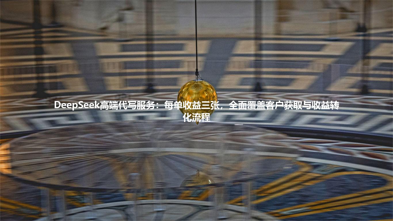 DeepSeek高端代写服务:每单收益三张,全面覆盖客户获取与收益转化流程