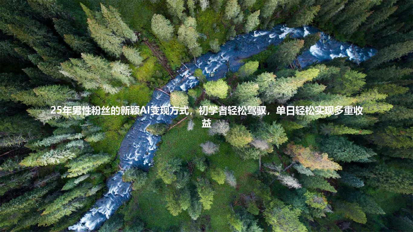 25年男性粉丝的新颖AI变现方式,初学者轻松驾驭,单日轻松实现多重收益