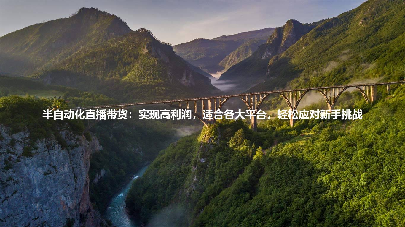 半自动化直播带货：实现高利润，适合各大平台，轻松应对新手挑战