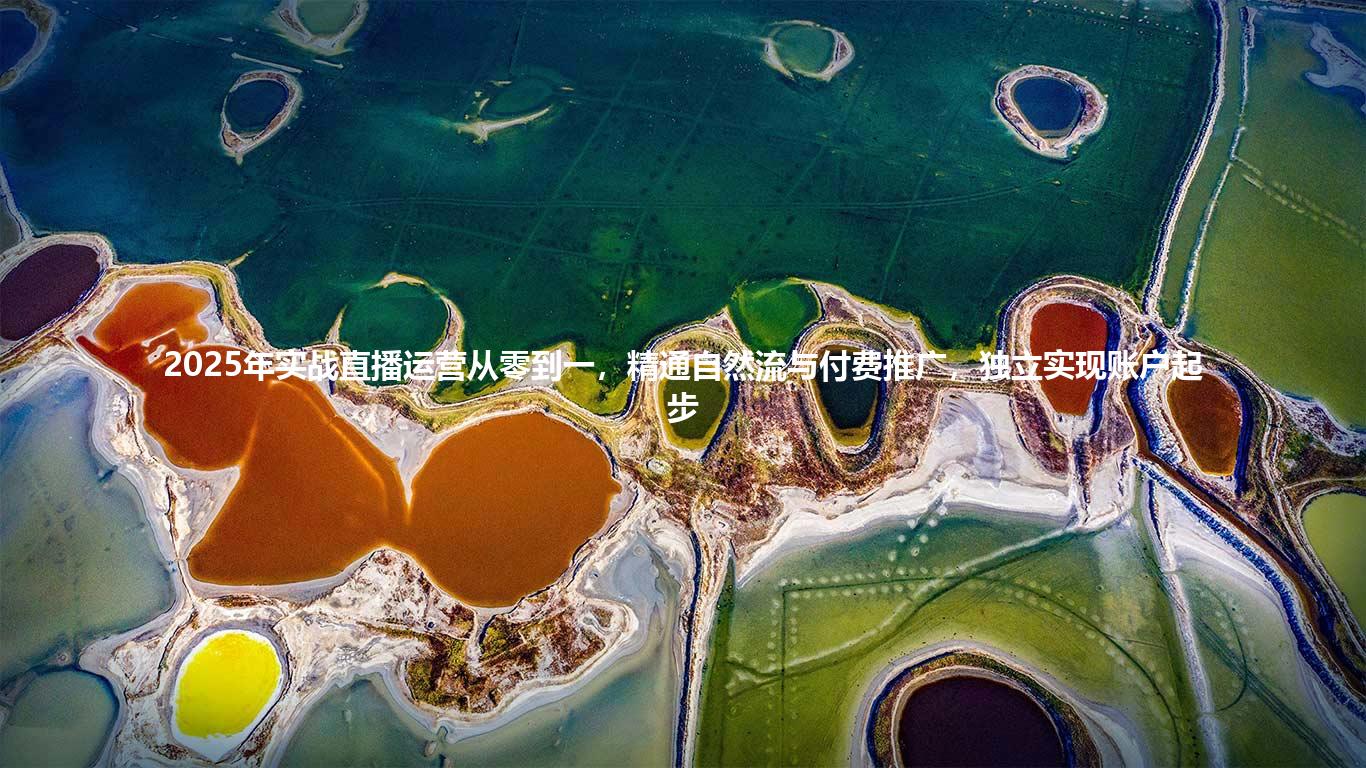 2025年实战直播运营从零到一,精通自然流与付费推广,独立实现账户起步