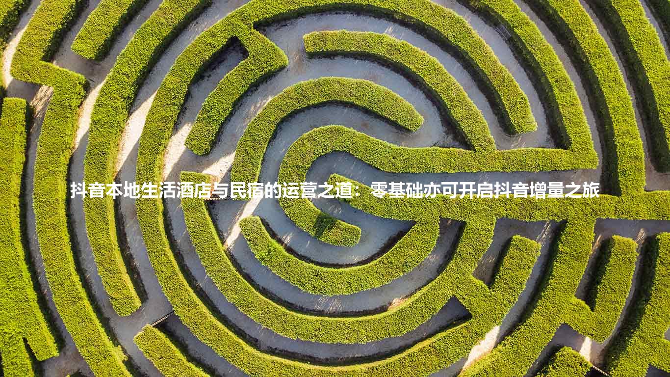 抖音本地生活酒店与民宿的运营之道：零基础亦可开启抖音增量之旅