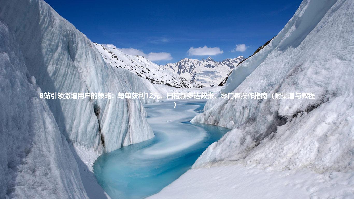 B站引领激增用户的策略:每单获利12元,日拉新多达数张,零门槛操作指南(附渠道与教程)