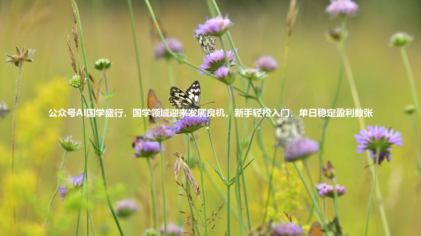 公众号AI国学盛行,国学领域迎来发展良机,新手轻松入门,单日稳定盈利数张。