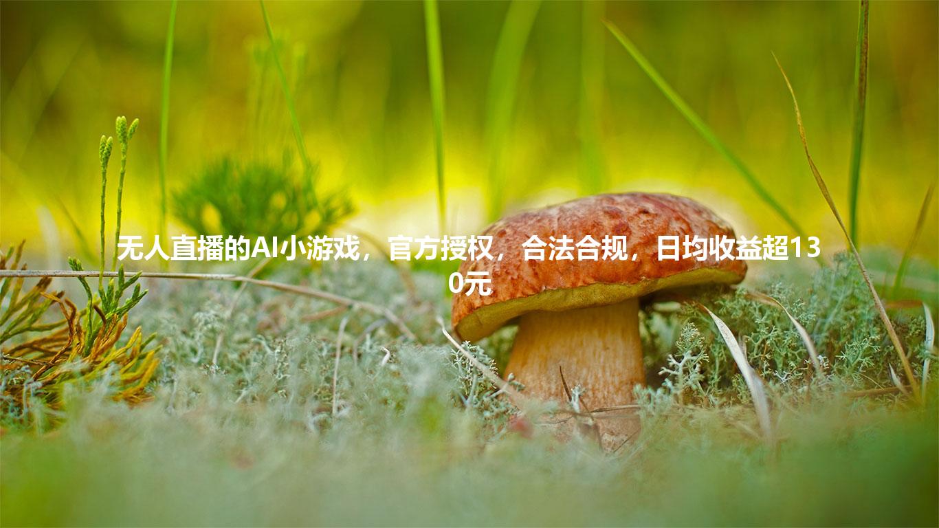 无人直播的AI小游戏,官方授权,合法合规,日均收益超130元