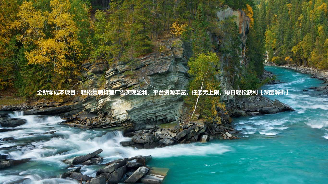 全新零成本项目:轻松复制抖音广告实现盈利,平台资源丰富,任务无上限,每日轻松获利【深度解析】
