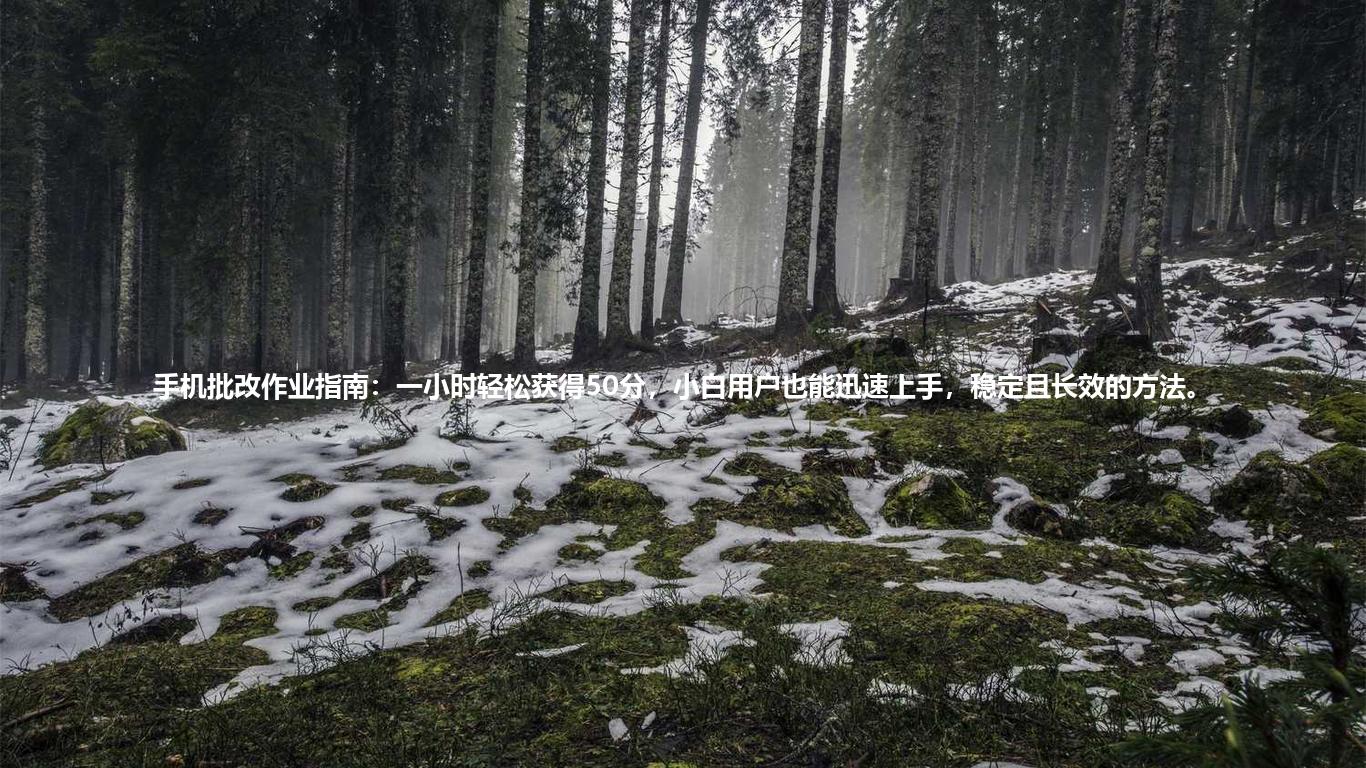 手机批改作业指南：一小时轻松获得50分，小白用户也能迅速上手，稳定且长效的方法。