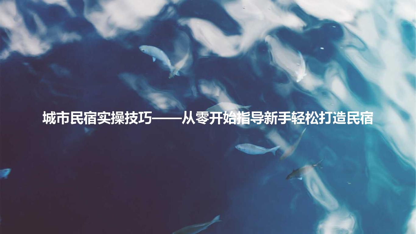 城市民宿实操技巧——从零开始指导新手轻松打造民宿