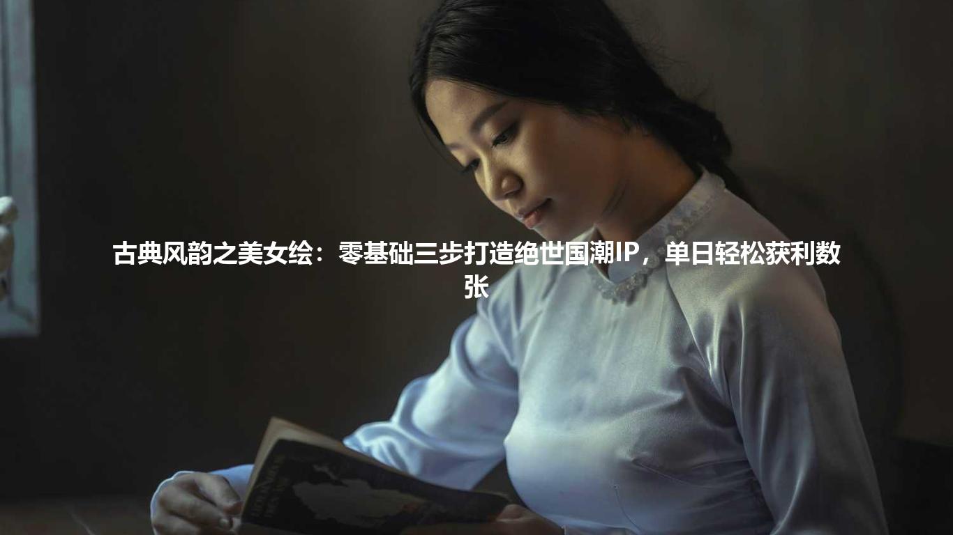 古典风韵之美女绘：零基础三步打造绝世国潮IP，单日轻松获利数张