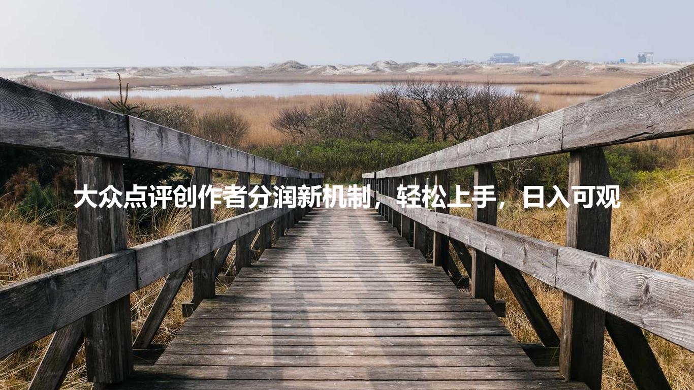 大众点评创作者分润新机制，轻松上手，日入可观