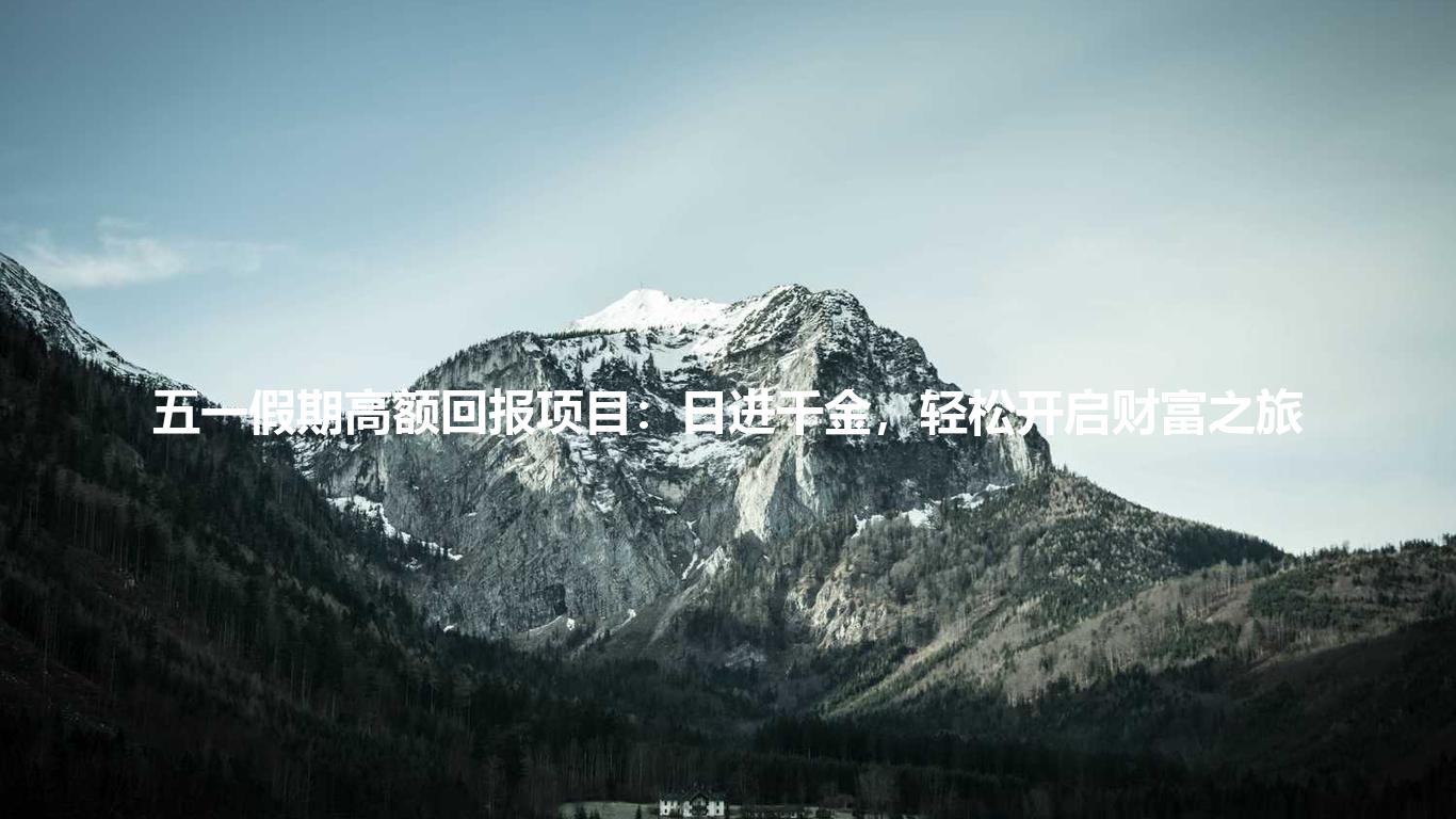 五一假期高额回报项目:日进千金,轻松开启财富之旅